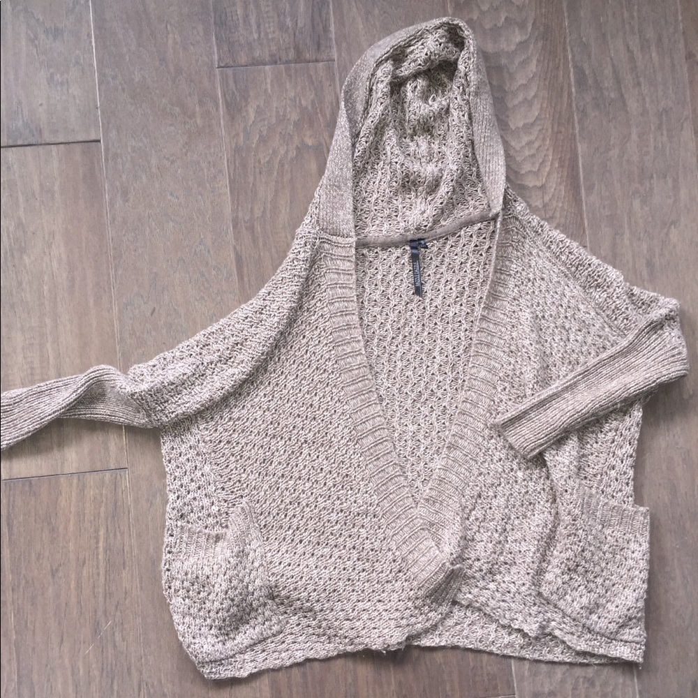 Hooded knit sweater
